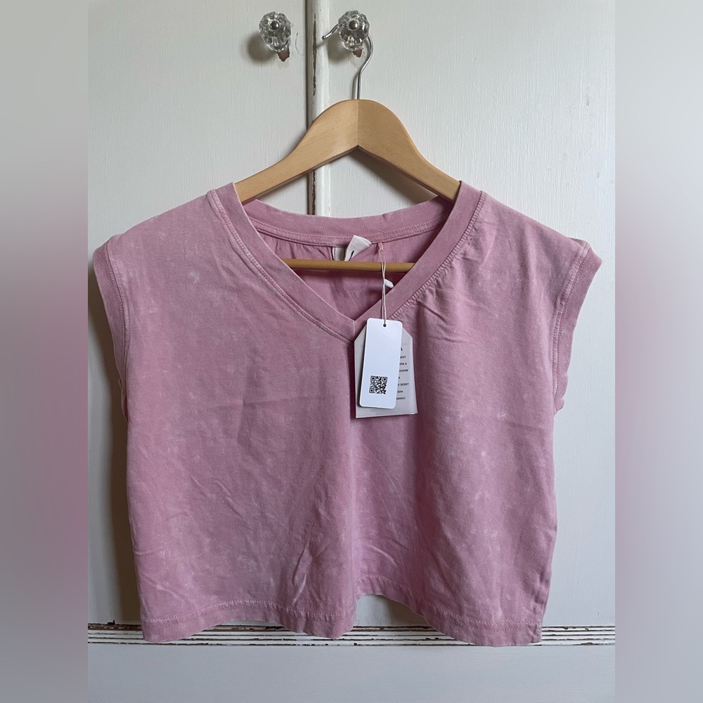 NWT! Women’s Boxy Tank Crop Top (pink small)